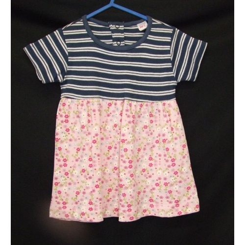 592 - As New Girls Clothing Age 2-3 Yrs: Obaibi pink/black dress, blue stripe/pink floral dress, Bambini p... 