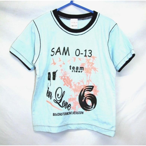 608 - As New Childrens Clothing Age 3/4 Yrs: pair black jogging bottoms, Sam-013 T shirt, Mickey Mouse T s... 