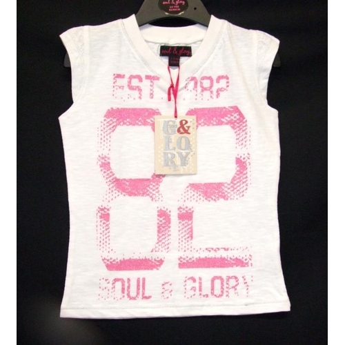 626 - As New Girls Clothing Age 4/5 Yrs: 2 Soul & Glory T shirts white & yellow, pink Love kitty T shirt, ... 