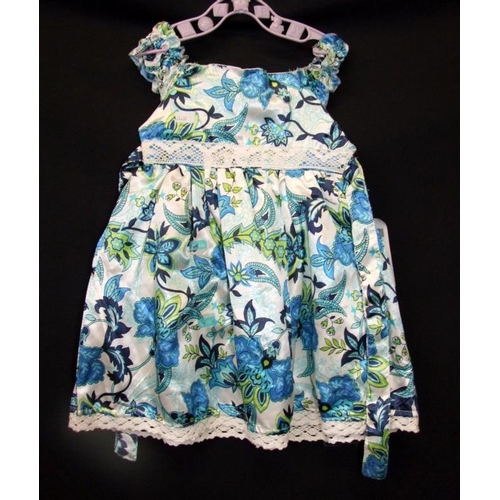 657 - As New Girls Clothing Age 5/6 yrs: 2 Lupilu fairy dresses blue & purple, Obaibi blue floral dress, 2... 