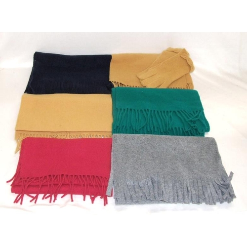 501 - Knitted & Other Scarves incl. 100% lambswool, Viyella, pashminas, scarf & glove set,