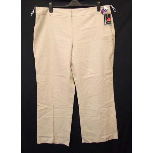 536 - Ladies As New Linen & Linen Mix Trousers Size 20: Dunnes beige, St Bernard white, Dunnes cream, St B... 