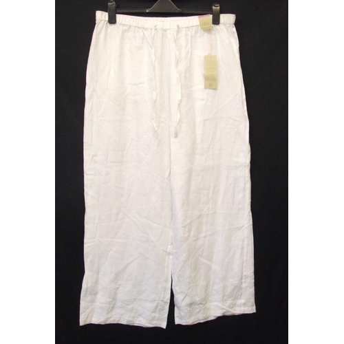 536 - Ladies As New Linen & Linen Mix Trousers Size 20: Dunnes beige, St Bernard white, Dunnes cream, St B... 