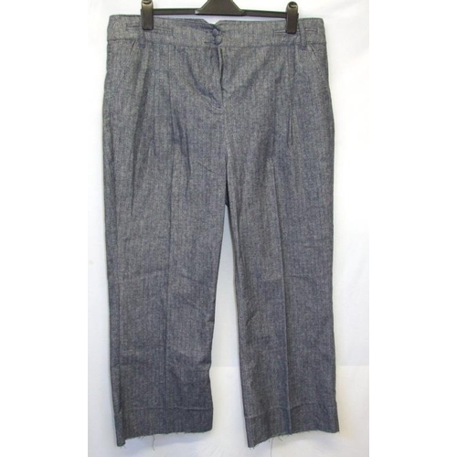 537 - Ladies Trousers Size 20: Per Una blue jeans as new with tags, M&S grey wool mix as new with tags, Pe... 