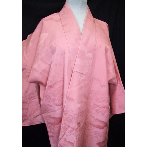 612 - Japanese Pink Silk Kimono