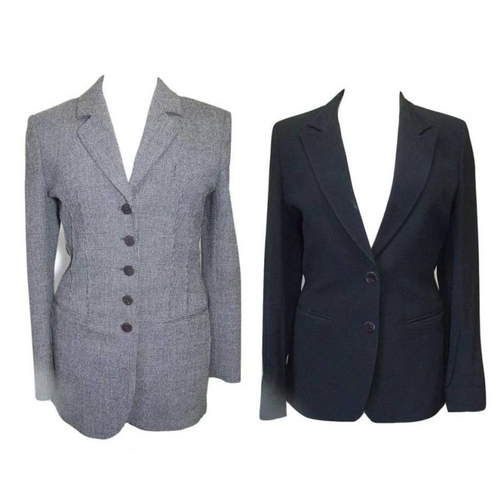 621 - Ladies Claudia Strater Grey Wool Jacket size 36 & Phillipe Adec Black Jacket size 10 (2)