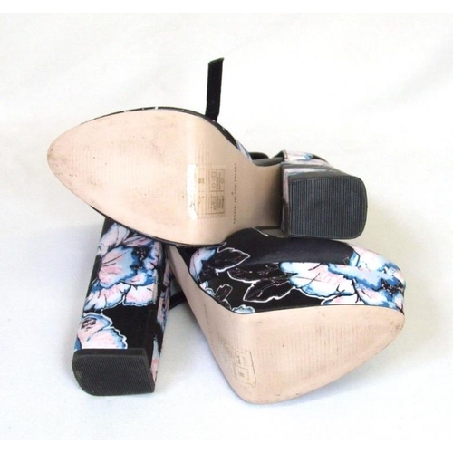 640 - Pair As New River Island Floral Platform Shoes size 4