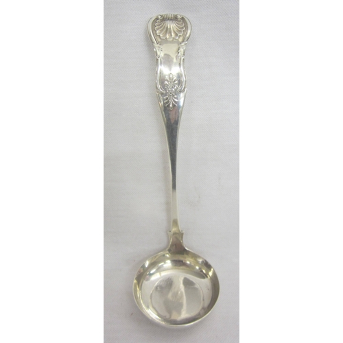 319 - Scottish Provincial Single Sided Kings Pattern Cupar Toddy Ladle marked Thomas Dall, date letter S