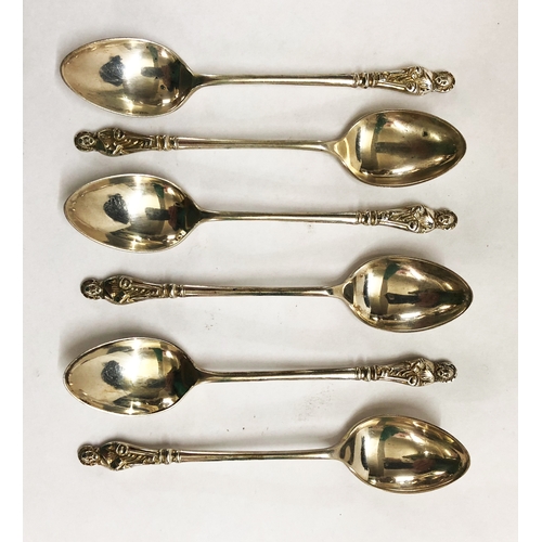 260 - Set 6 Silver Apostle Spoons in fitted case, Sheffield 1918