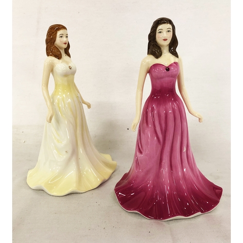 330 - 2 Royal Doulton Gemstone Collection Figurines 'Pearl' & 'Ruby' (2)