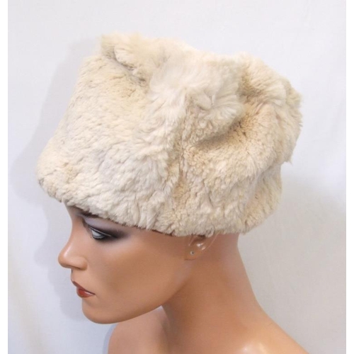 784 - Vintage Real Fur Items: 3 hats, 3 collars & moleskin muff, in Palmers of Oxford Street box