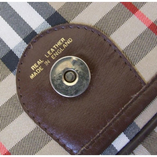 Vintage 1990s Burberry Nova Check Handbag, labelled 'Made In England'