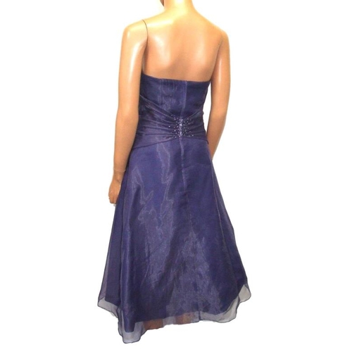 53 - Emily Fox Purple Evening/Prom Dress with matching shawl, labelled size 14