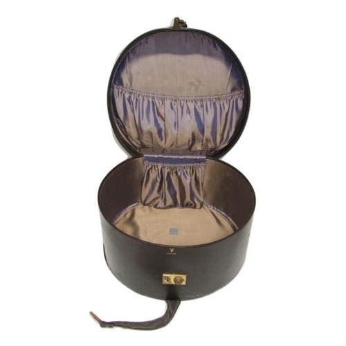 Lovely Vintage Antler Grey/Beige Faux Snakeskin Hat Box with