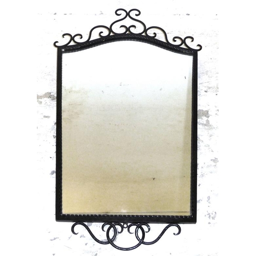 51A - Japanned Metal Framed Wall Mirror (A14/FWR)