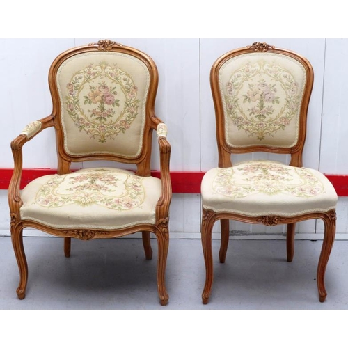 17 - 2 French Style Upholstered Chairs (FWR)