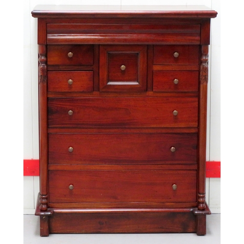 4 - Mahogany Reproduction Scottish Chest of Drawers (A12F)