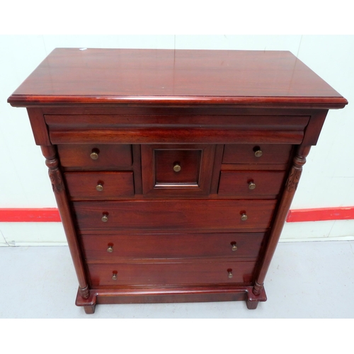 4 - Mahogany Reproduction Scottish Chest of Drawers (A12F)