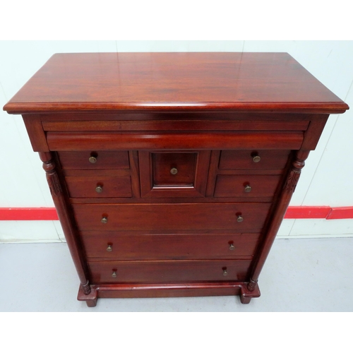 5 - Reproduction Mahogany Scottish Chest of Drawers, 
W 37½