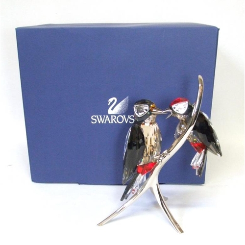 Swarovski 957562 Paradise Birds Black Diamond Woodpeckers with box