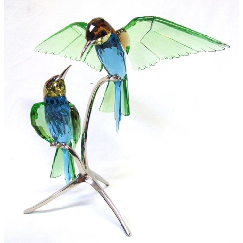 873 - Swarovski 957128 'Silver Lake' Paradise Birds Bee-Eaters with box & certificate