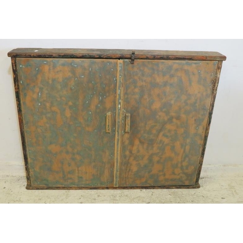 42 - FROM THE ORSBOURNE COLLECTION: Part Painted Pine 2 Door Southern Railway ticket cabinet with alphabe... 