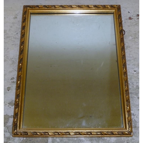 39 - Small Gilt Framed Rectangular Mirror (A14/FWR)