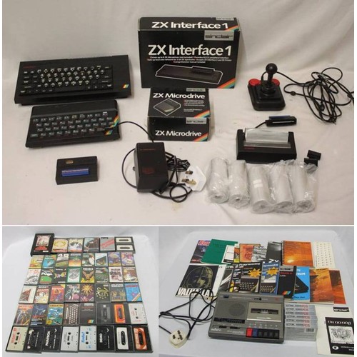 Sinclair ZX Spectrum Computer with ZX interface, case for