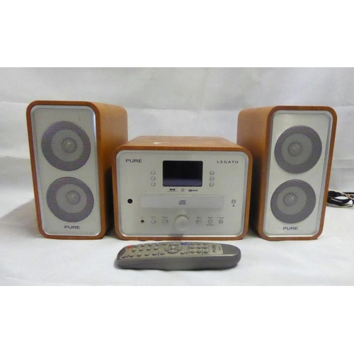 Pure Legato DAB Digital Radio & CD Player model CD40 with pair of