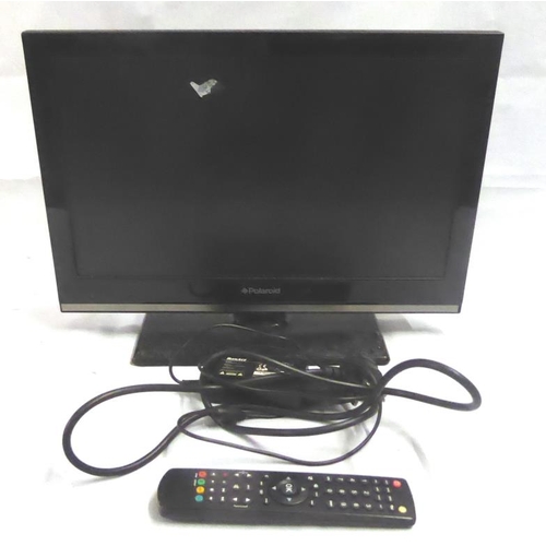 1675 - Flat Screen Television, Polaroid HDMI Model PL9LED DVD12 with remote control & leads UNTESTED
