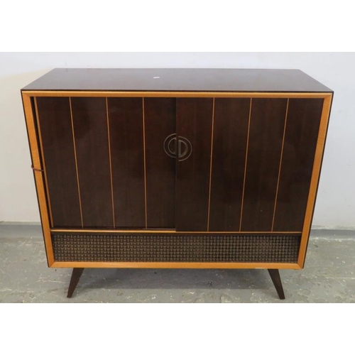 118 - Retro Record Storage Cabinet/Tuner and Record Player (A12)