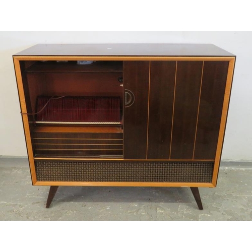 118 - Retro Record Storage Cabinet/Tuner and Record Player (A12)