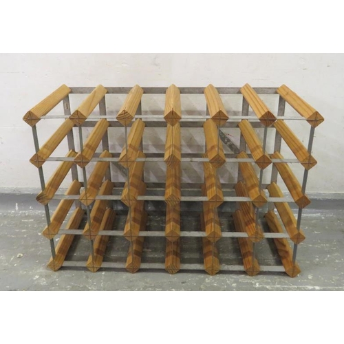 119A - Wood & Metal Wine Rack, 30 bottles (A7B)