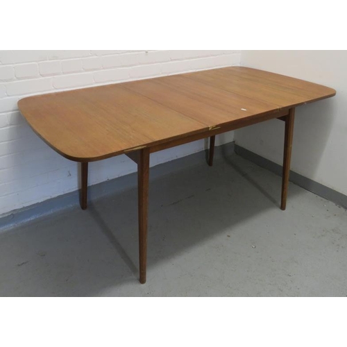 40 - Retro Teak Extending Dining Table with splayed legs approx. 120cm L (not extended), 168cm extended (... 