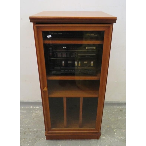 120 - Audio Cabinet containing Fisher studio standard fully automatic turntable MT/M46, tuner, graphic equ... 
