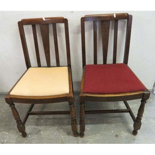 13 - 2 Slat Back Side Chairs with drop in seats (2) (A8)