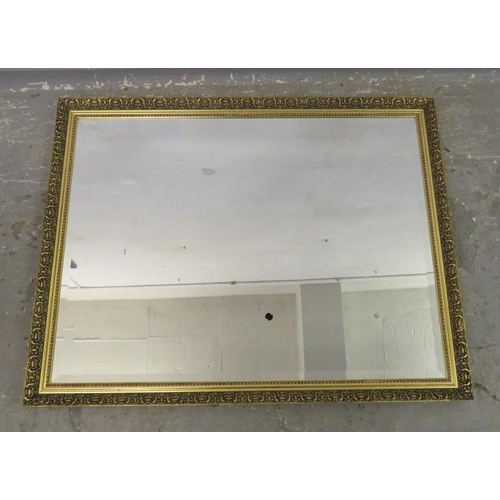 17 - Gilt Framed Bevel Edged Wall Mirror approx. 88cm W x 113cm L