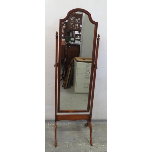22 - Floor Standing Cheval Mirror approx. 156cm H x 48cm W (A6)