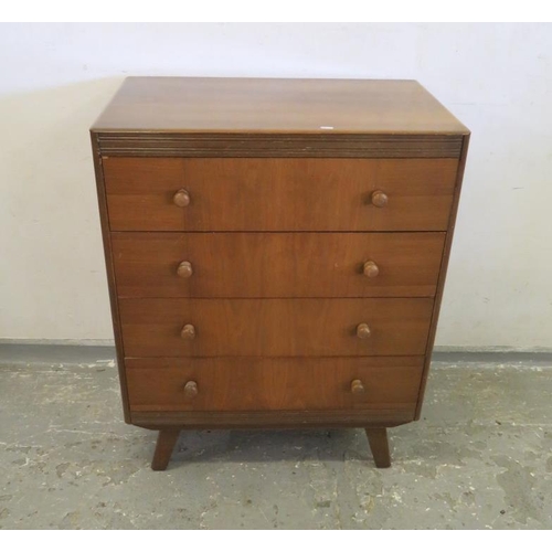 24 - 4 Drawer Retro Chest of Drawers BS1960 Licence Number 2119 approx. 76cm x 46cm x 96cm (A1)