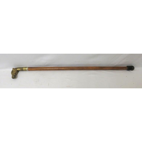 Walking Stick with brass horse head handle