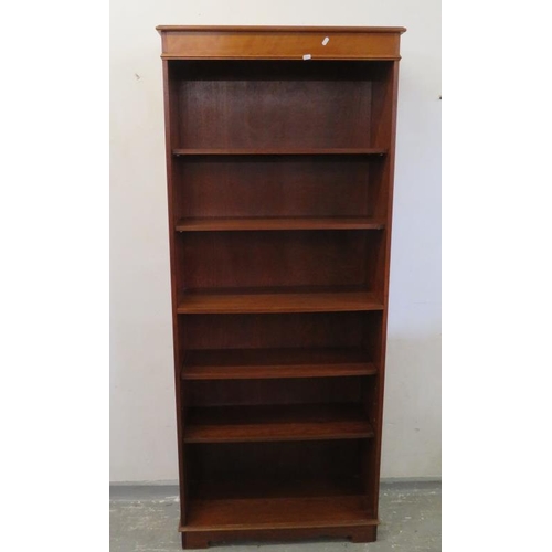 12 - Tall Open Bookcase  6 shelves, canopied top. H:189.5xW:795xD:33.5cm  (A4)
