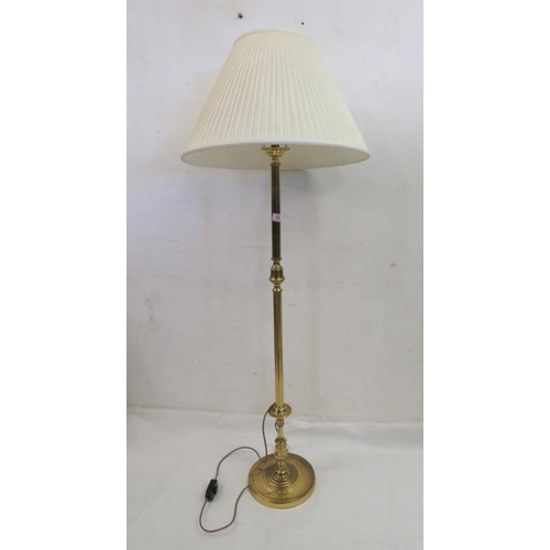 18 - Standard lamp with cream shade H-155cm (FWR) UNTESTED