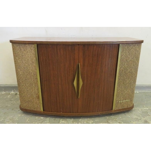 217 - Retro Sobel Television Set with louvred front doors, cloth covered speakers, VH/FM model SC270 UNTES... 