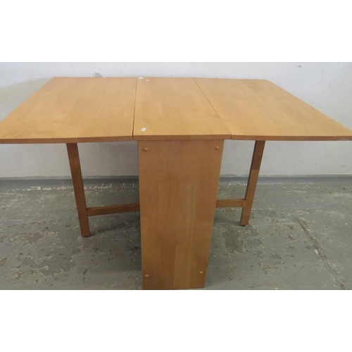 29 - Blonde Wood Dining Table with drawer & 2 side with cupboard under containing chairs approx. 80cm x 3... 