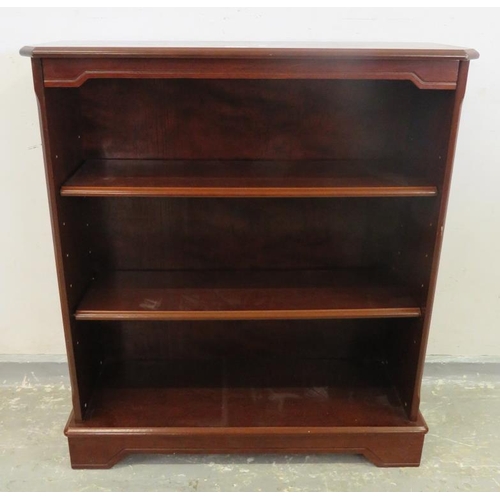 6 - Mahogany Open Bookshelves with canted corner top.
W:76xD:25xH:85cm (A4)