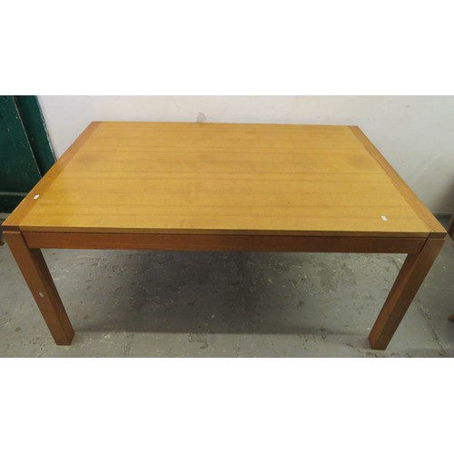 109 - Modern Rectangular Oak Veneered Table with detachable square section supports 152cm X 92cm H 72.5cm ... 