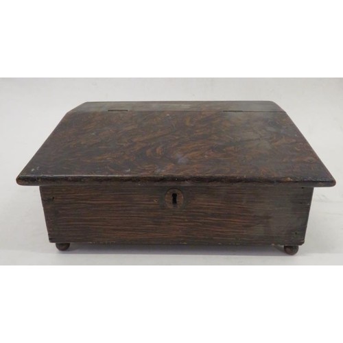 57 - Small Painted Grain Slope Fronted Desk Top Box (A10)