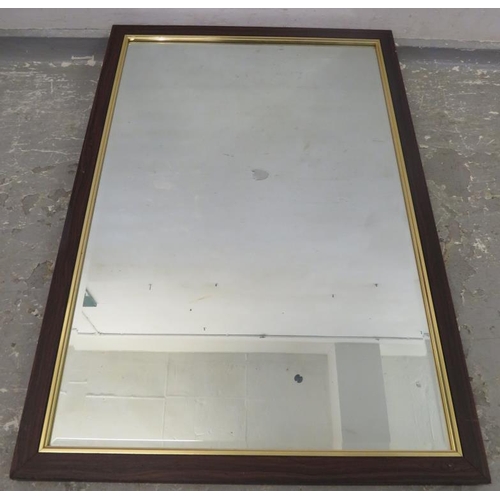 13 - Rectangular Wall Mirror with gilt slip