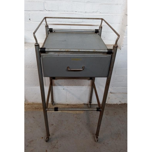 52 - Medical/Dental Trolley/Cabinet approx. 46cm x 49cm x 96cm with single drawer