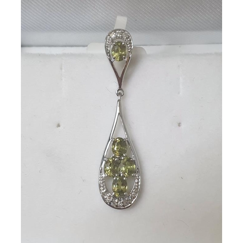 55 - As New 9ct White Gold Pendant set Ambanga Demantoid Diamond, with certificate